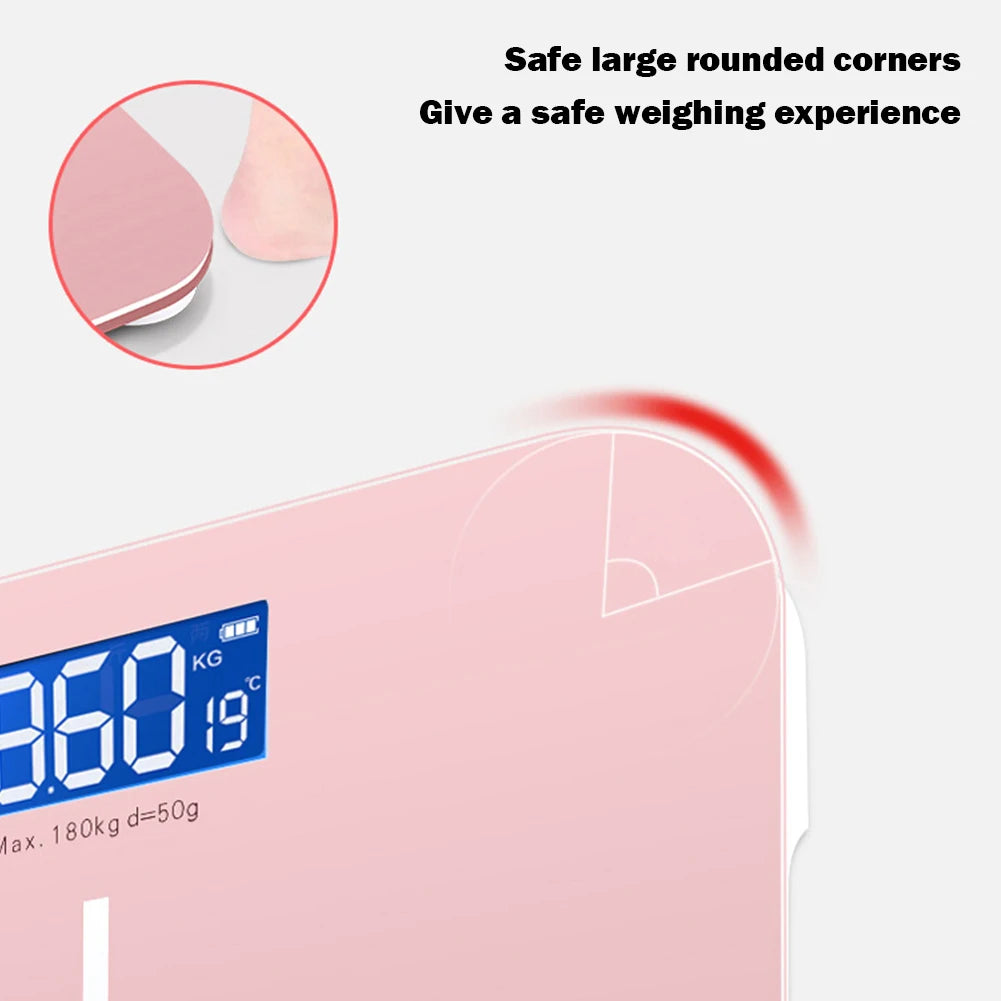 Intelligent Body Weight Scale Bathroom Scale HD Display Electronic Weighing Scale USB Supply Weight Balance Smart Scale for Home