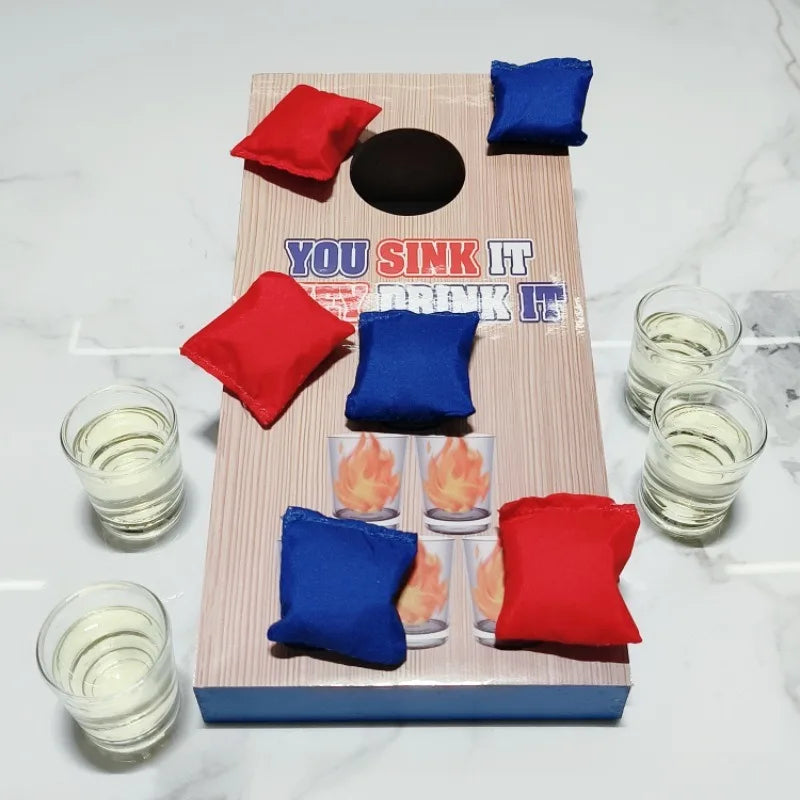 Wooden Sandbag Game, Throwing Sports Game, Throwing Sandbag Board Toys, Simple and Portable Drinking Props, Entertainment