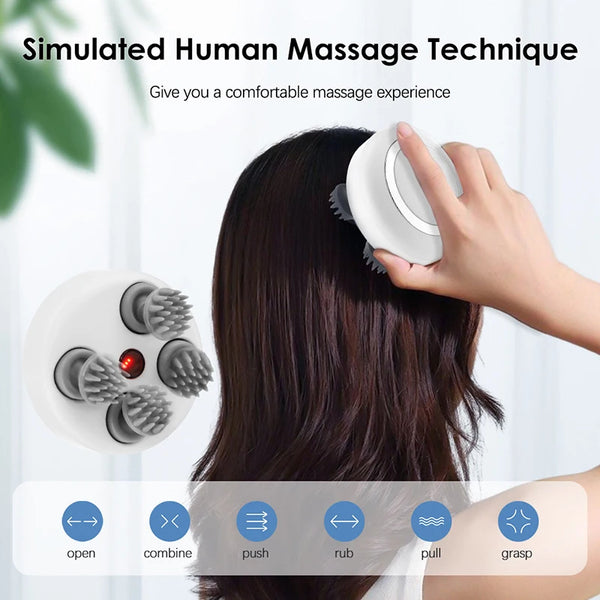 Electric Head Massager, Scalp Massager, Household Pet, Full Body Cat, Kneading Meridian Therapy Device