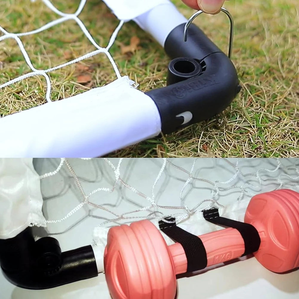Football Goal Sports Toy with Pump & Ball Foldable Football Goal Post Portable Soccer Goal for Indoor Outdoor Football Training