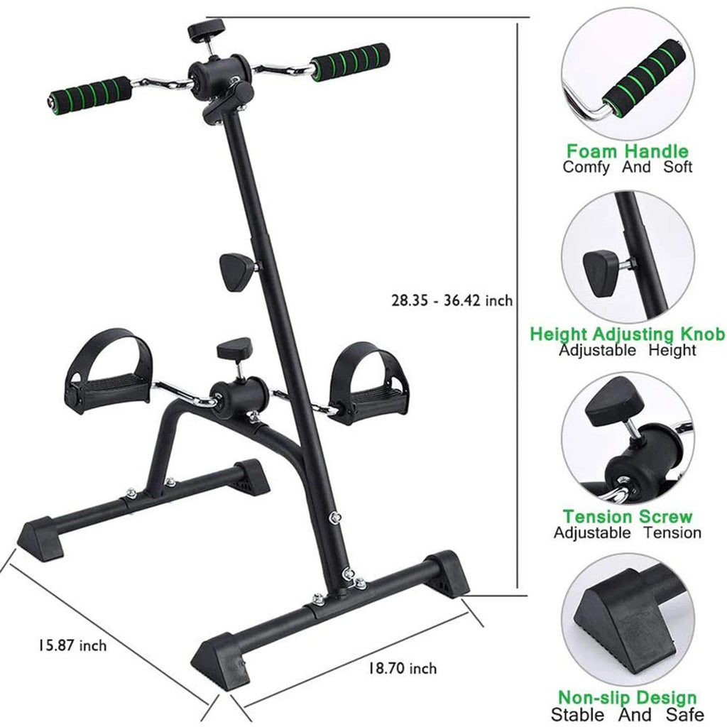Bike Hand Arm Leg and Knee Peddler Adjustable Fitness Equipment for Seniors, Elderly Home Pedal Exercise Bike for Total Body