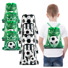 5/10pcs Football sport Soccer theme Drawstring Bags Soccer Gift Goodie Bag Backpack Kids Sport Birthday Party Favors for guest