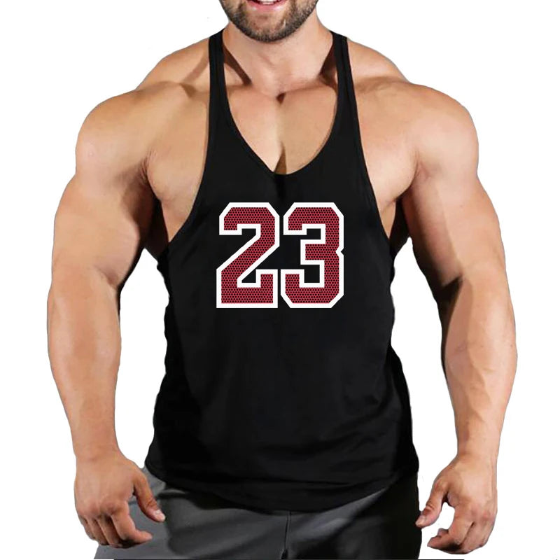 Sport Men's Summer Gym Shirt Street Sleeveless T-shirts For Men Tank Tops Workout Fitness Singlets Sport Vest Clothing