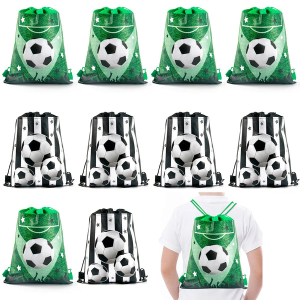 5/10pcs Football sport Soccer theme Drawstring Bags Soccer Gift Goodie Bag Backpack Kids Sport Birthday Party Favors for guest