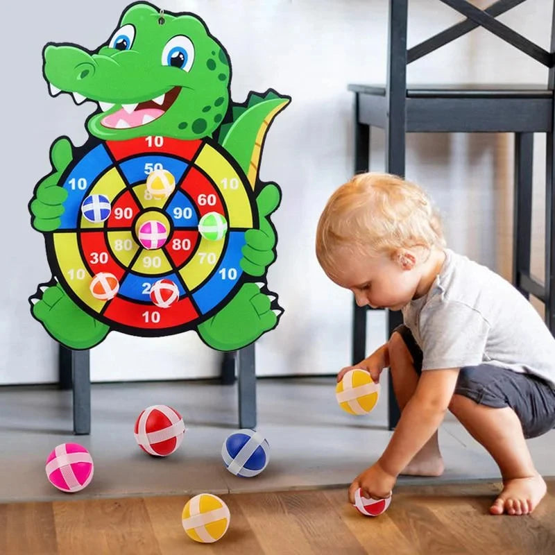 Montessori Throw Sport Slingshot Target Sticky Ball Kids Dart Board Games Educational Outdoor Play Game Toys for Children Boys