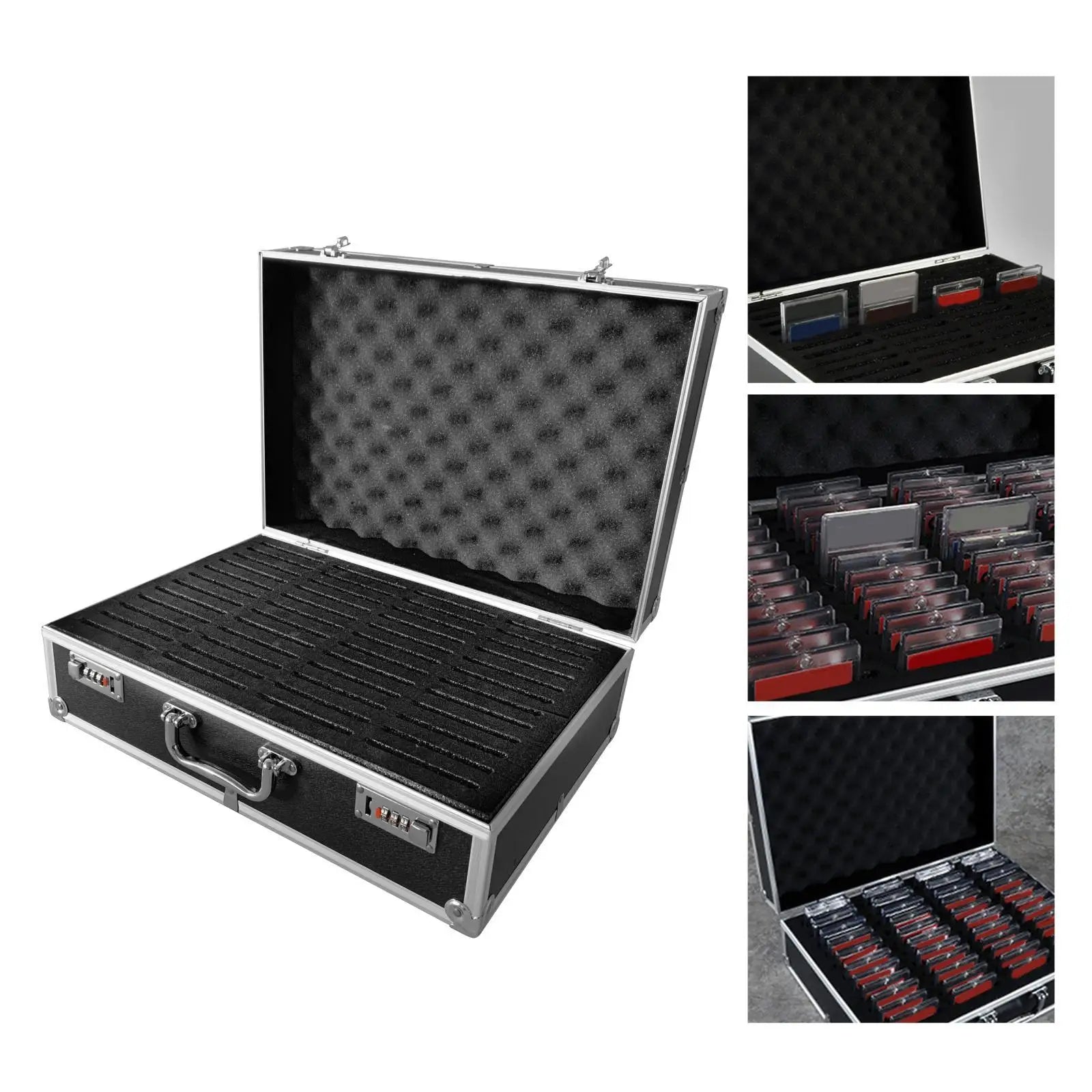 Game Card Case Durable Organizer Good  3 Sturdy Bgs PSA  Carrying Cases Trading Card Case for Sports Cards