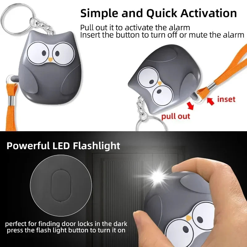 Personal Self Defense Alarm 130db Self Defense Siren Safety Alarm For Women Girl Personal Keychain Alarm