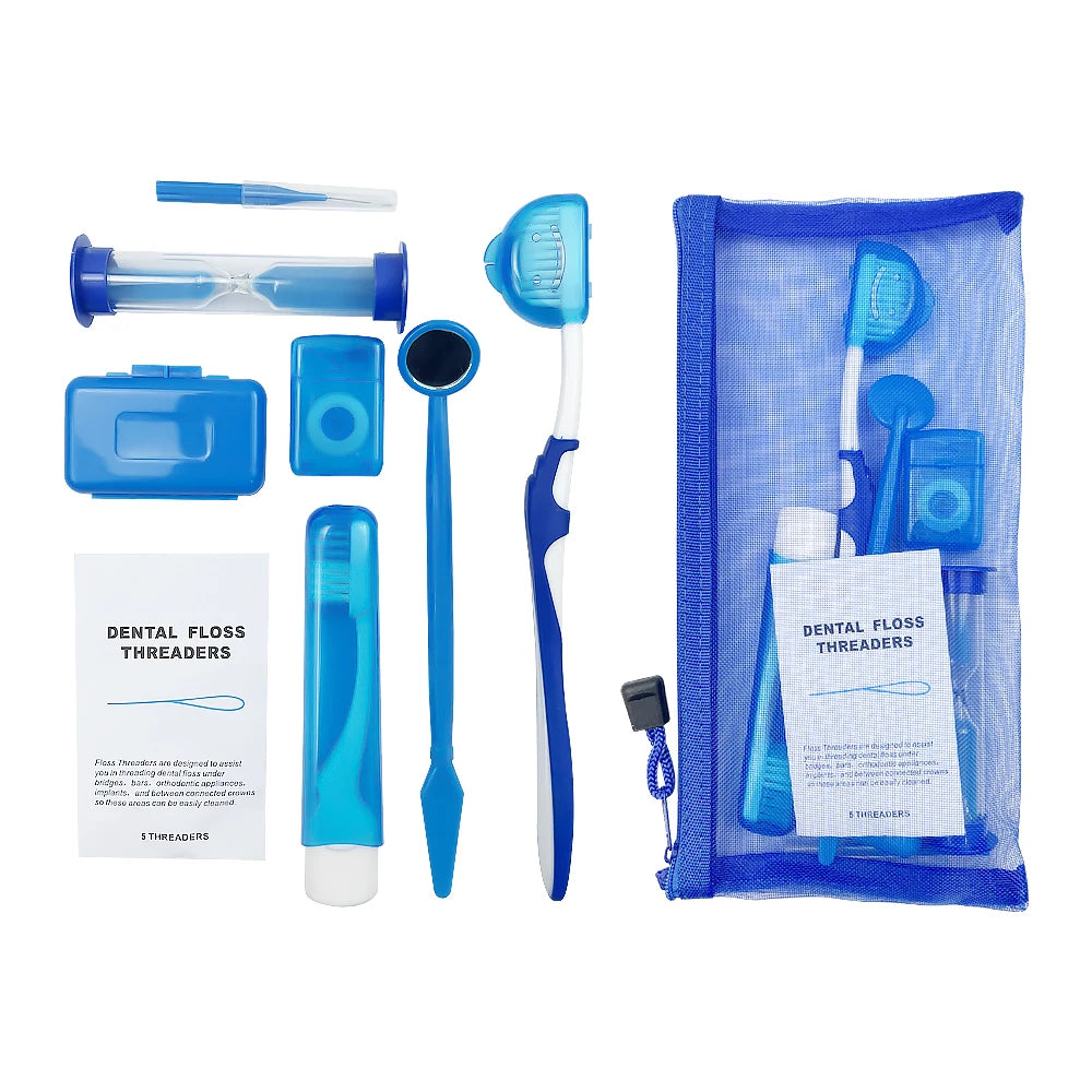 Orthodontic Oral Care Dental Teeth Oral Cleaning Braces Kits Interdental Brushes Foldable Dental Mirror Toothbrush Orthodontic